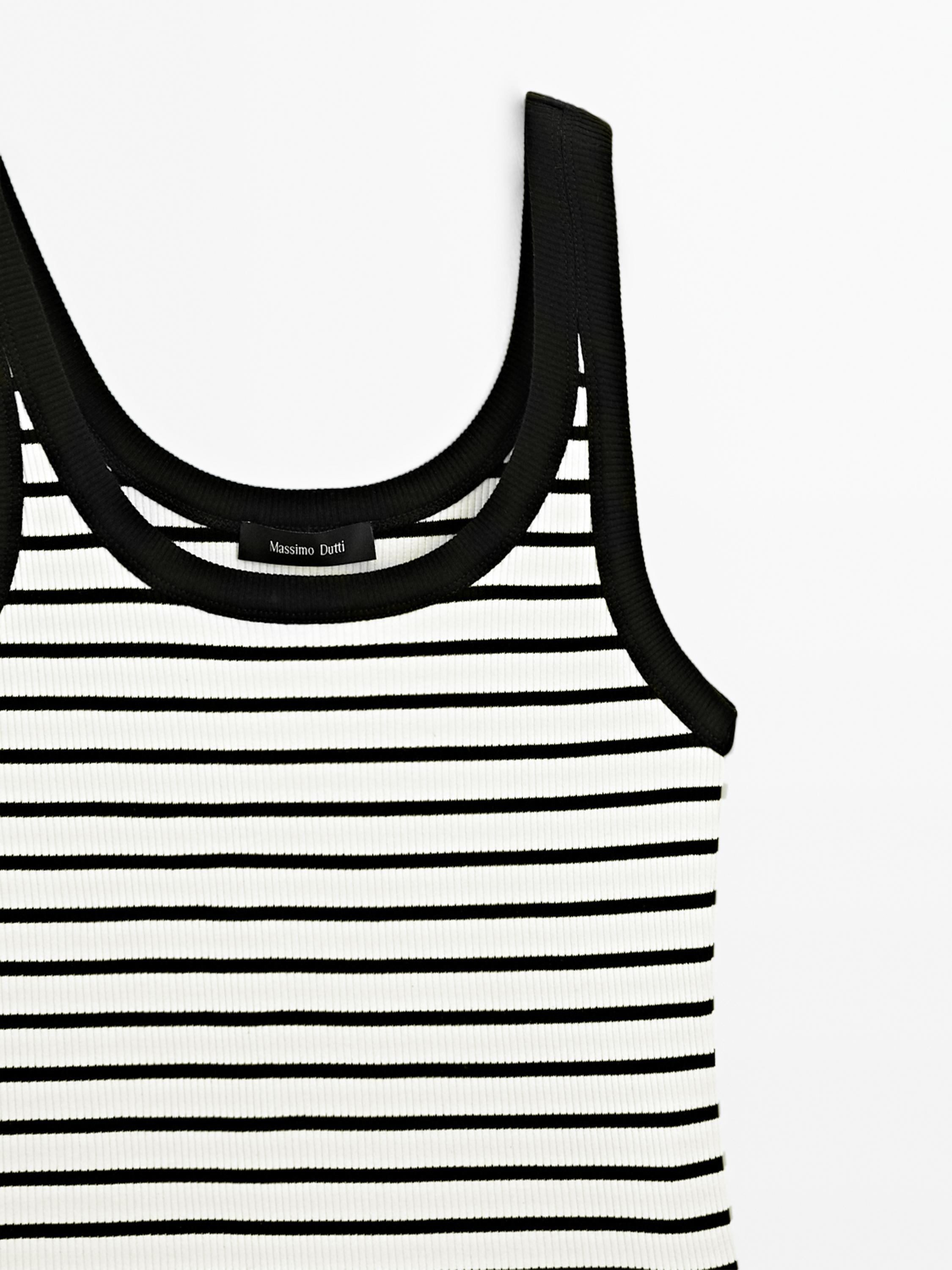 Stripe print vest top